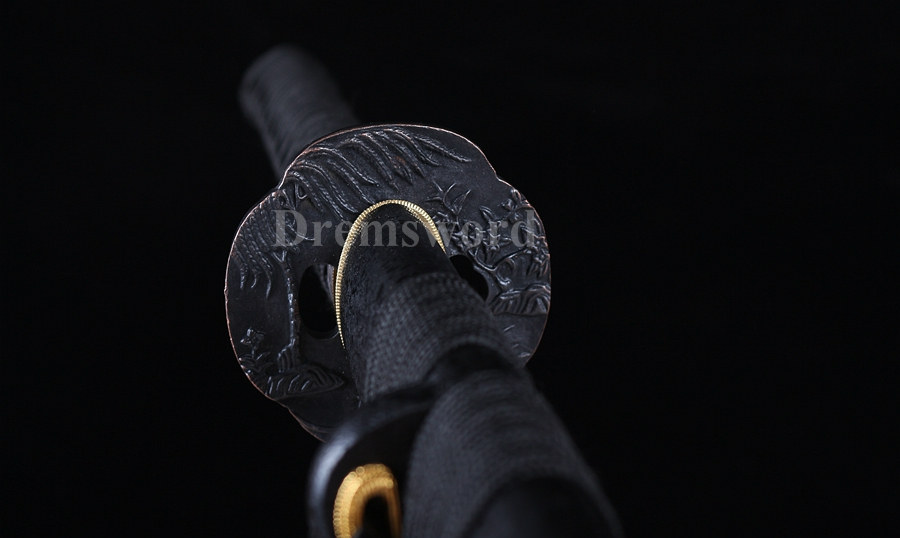 Blue damascus Folded Steel sharp katana Japanese Samurai Sword Full Tang battle ready.