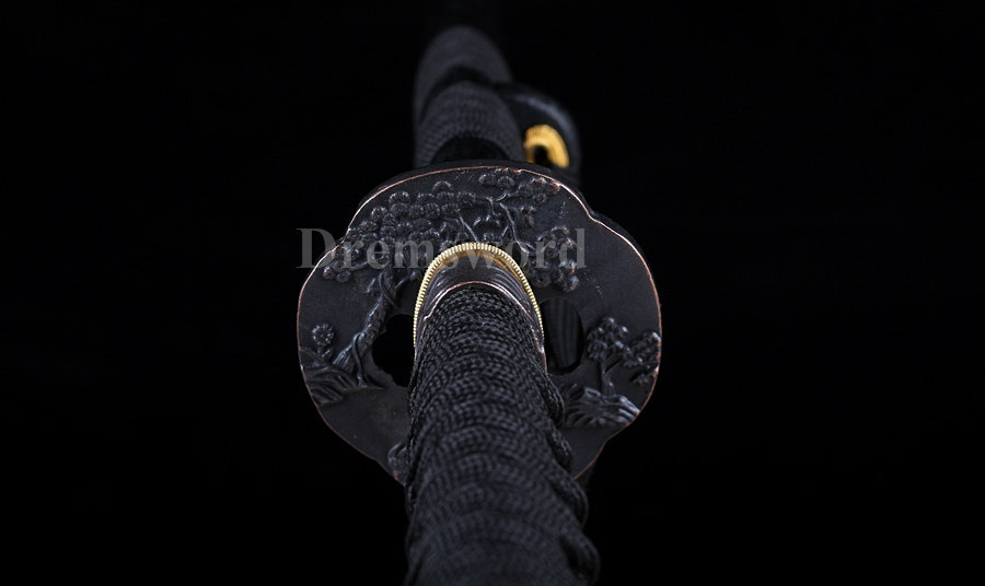 Blue damascus Folded Steel sharp katana Japanese Samurai Sword Full Tang battle ready.
