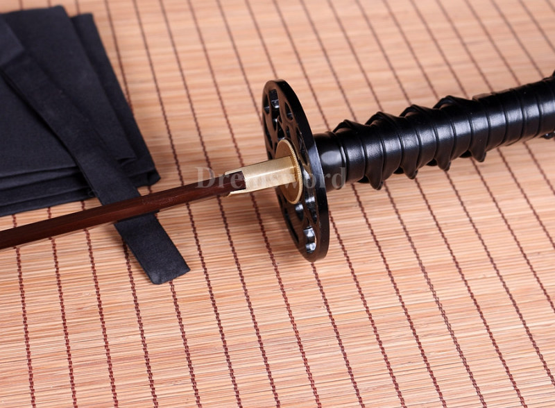hand forge red&black Folded Steel katana Japanese Samurai Sword Full Tang Sharp no hi.