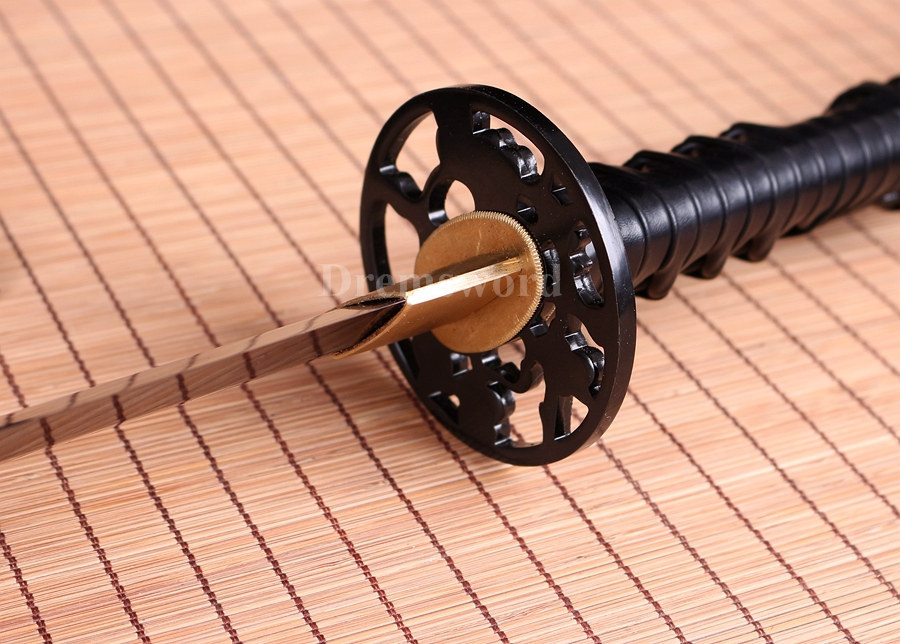 hand forge red&black Folded Steel katana Japanese Samurai Sword Full Tang Sharp no hi.
