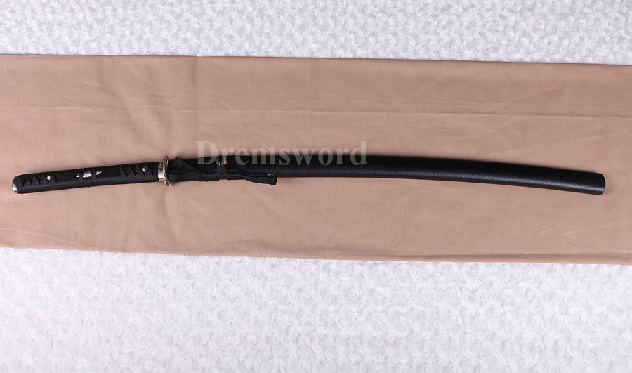 Damascus Folded Steel katana Japanese Samurai Sword Full Tang Sharp Blade.