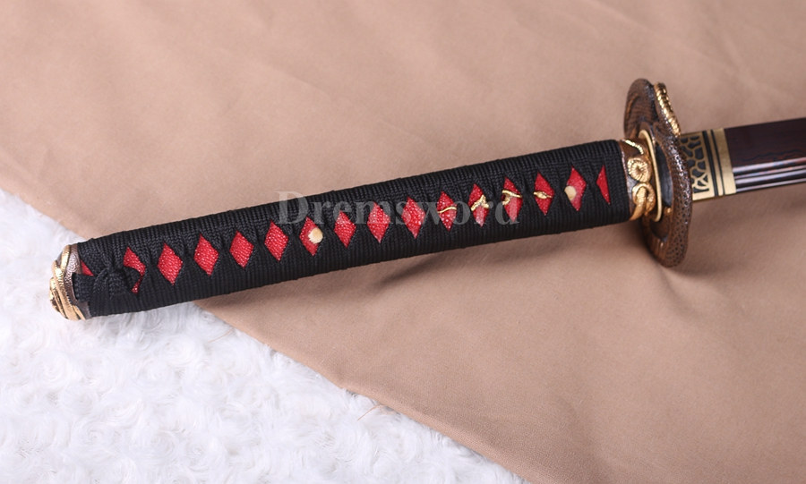 hand forge damascus folded steel unokubi-zukuri razor sharp katana japanese samurai sword full tang.