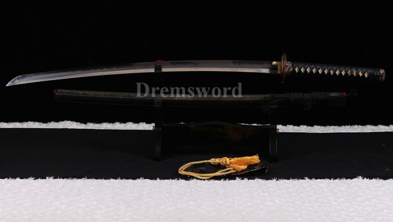 Choji hamon Clay tempered T10 steel huzaya polishi katana japanese samurai sword full tang razor sharp.