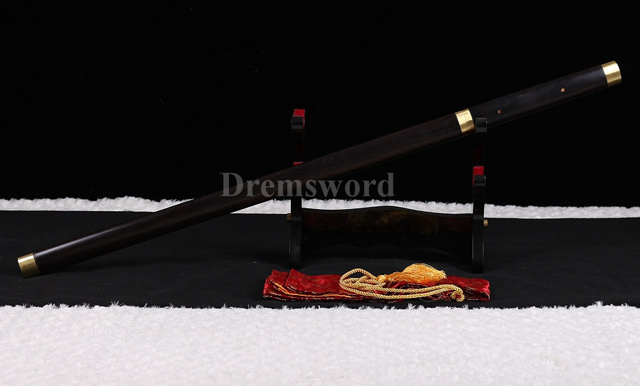 Kiriha-zukuri Chinese Dao 唐刀 Folded Steel caly tempered full tang sharp.