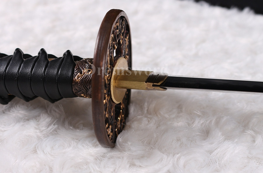 Choji hamon Clay tempered T10 steel huzaya polishi katana japanese samurai sword full tang razor sharp.