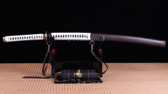 Handmade Katana Walking Dead Sword-Michonne's Zombie Killer-T10 Steel Clay Tempered Shinogi-Zukuri White& Coffee