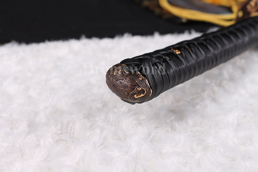 Choji hamon Clay tempered T10 steel huzaya polishi katana japanese samurai sword full tang razor sharp.