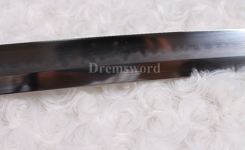 Clay tempered Choji hamon T10 steel huzaya polishi katana japanese samurai sword full tang razor sharp.