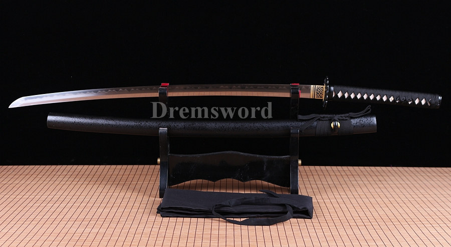Clay tempered T10 steel sharp katana japanese samurai sword full tang battle ready.