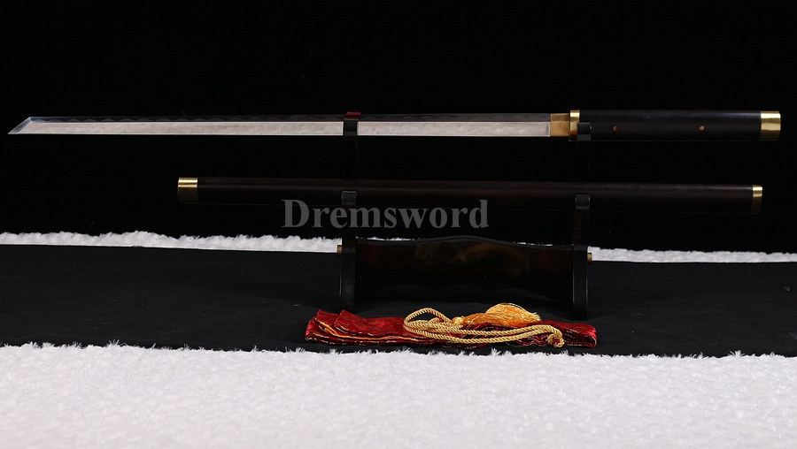 Kiriha-zukuri Chinese Dao 唐刀 Folded Steel caly tempered full tang sharp.