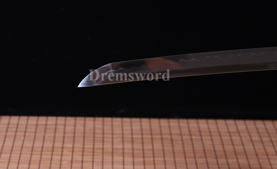 Clay tempered T10 steel sharp katana japanese samurai sword full tang battle ready.