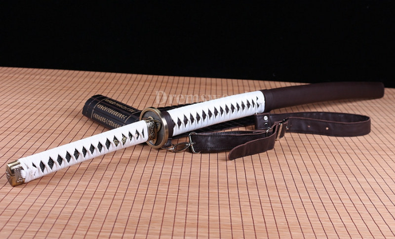 Handmade Katana Walking Dead Sword-Michonne's Zombie Killer-T10 Steel Clay Tempered