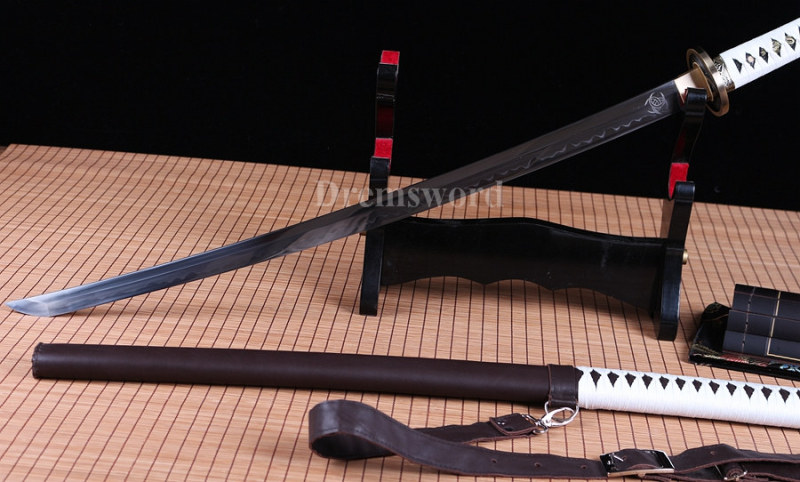 Handmade Katana Walking Dead Sword-Michonne's Zombie Killer-T10 Steel Clay Tempered