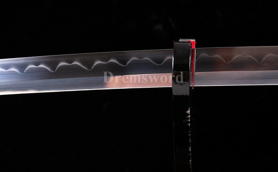 Clay tempered T10 steel katana japanese samurai sword full tang sharp battle ready real shell inlayed saya.