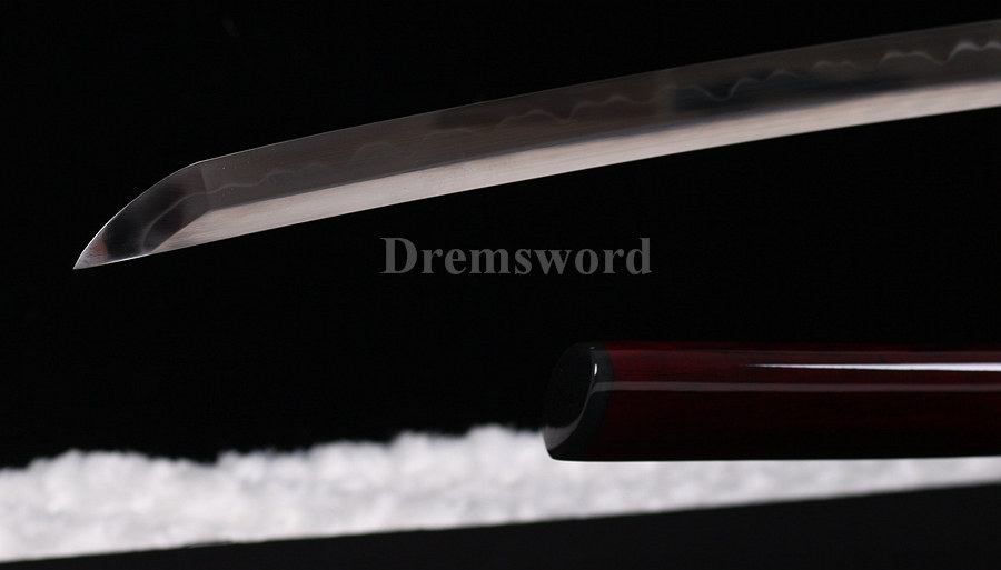 Clay tempered T10 steel katana japanese samurai sword full tang sharp battle ready real shell inlayed saya.