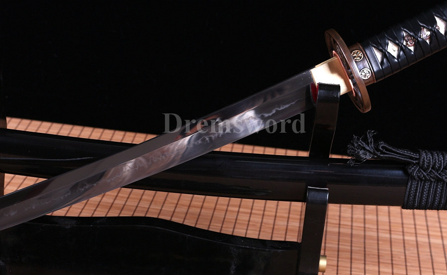 Choji hamon Clay tempered T10 steel  japanese samurai katana sword full tang razor sharp.
