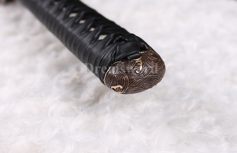 Clay tempered Choji hamon T10 steel huzaya polishi katana japanese samurai sword full tang razor sharp.