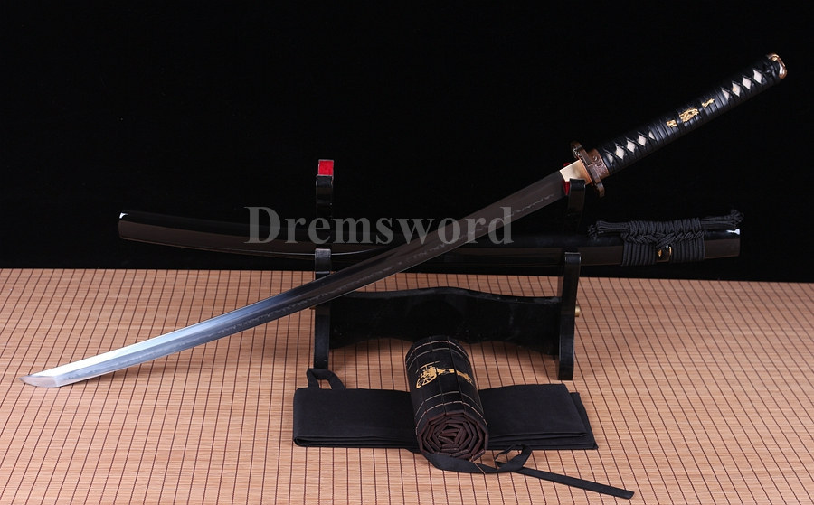 hand forge T10 steel Clay tempered Choji hamon katana japanese samurai sword full tang razor sharp.