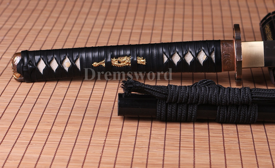 hand forge T10 steel Clay tempered Choji hamon katana japanese samurai sword full tang razor sharp.
