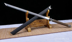 Hand forge 9260 spring steel dao sharp for heavy cutting with flexibilty revert back from 90 degree bend Kiriha Zukuri black