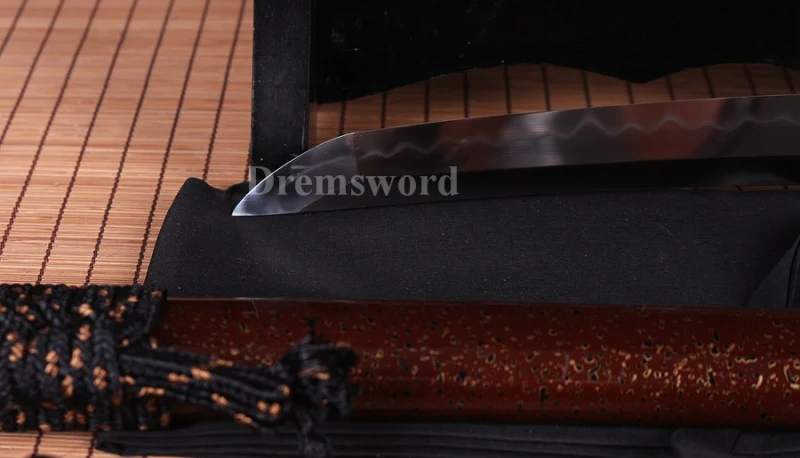 Hand forge Japanese Samurai Sword Set Katana+Wakizashi+Tanto clay tempered T10 steel Razor Sharp.