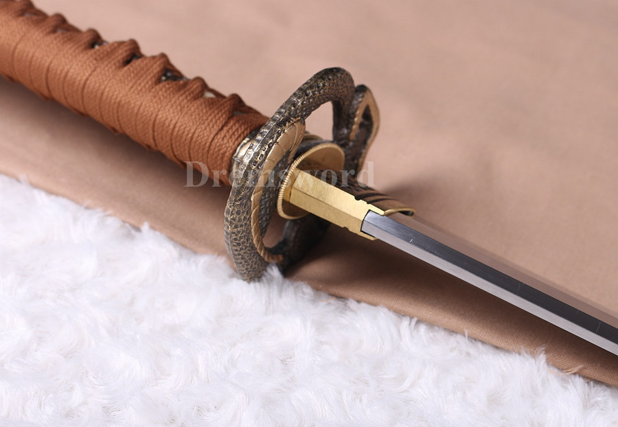 Clay tempered 1095 high carbon steel sharp katana japanese samurai sword full tang battle ready.