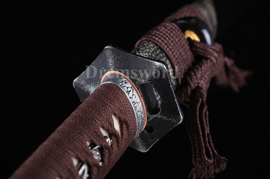 hand forge T10 steel Clay tempered Choji hamon sharp katana japanese samurai sword full tang.