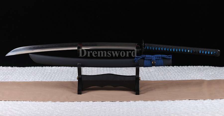 Hand forge Naginata Clay Tempered T10 steel Japanese Samurai Sword Full Tang Battle ready Razor Sharp.