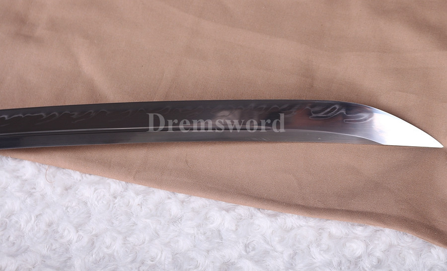 Hand forge Naginata Clay Tempered T10 steel Japanese Samurai Sword Full Tang Battle ready Razor Sharp.