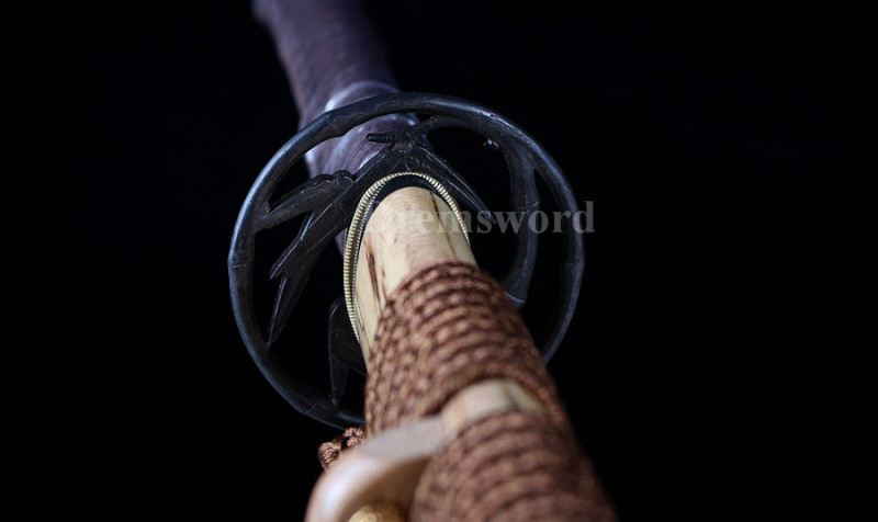 Clay Tempered T10 steel 火焰 hamon Japanese Samurai Sword Full Tang Battle ready Sharp.