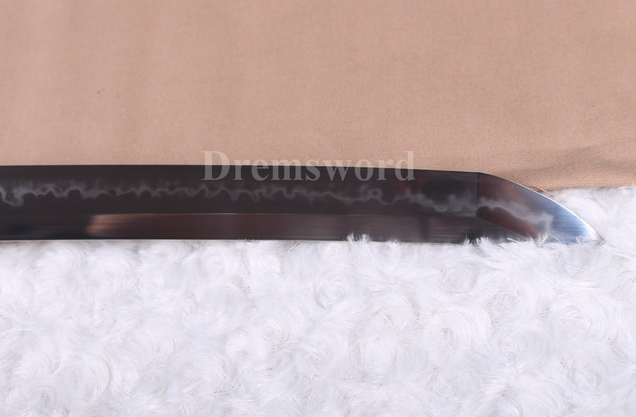 hand forge T10 steel Clay tempered Choji hamon sharp katana japanese samurai sword full tang.