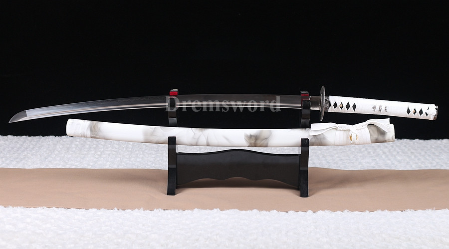Clay tempered T10 steel katana japanese samurai sword full tang sharp battle ready.