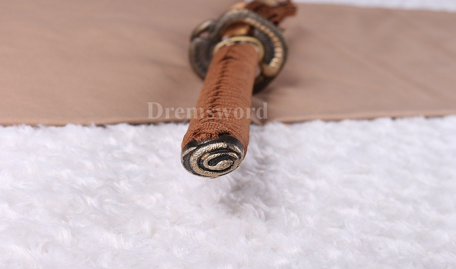 Clay tempered 1095 high carbon steel sharp katana japanese samurai sword full tang battle ready.