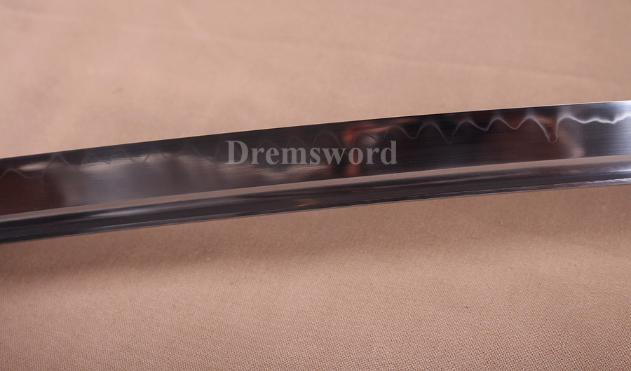 Clay tempered T10 steel katana japanese samurai sword full tang sharp battle ready.