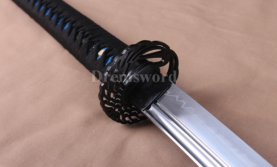 Hand forge Naginata Clay Tempered T10 steel Japanese Samurai Sword Full Tang Battle ready Razor Sharp.