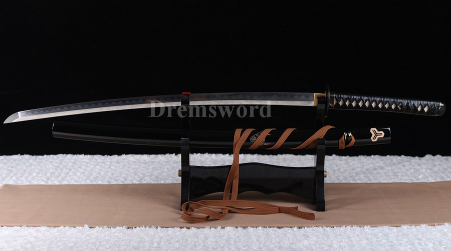 Battle ready 1095 high carbon steel clay tempered katana japanese samurai Kill Bill sword full tang sharp.
