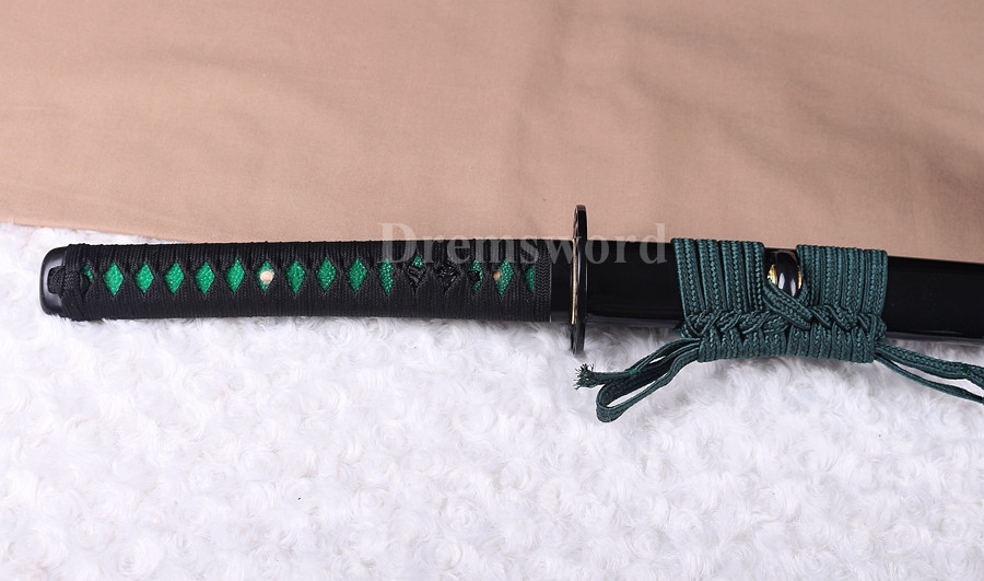 Choji hamon T10 steel Clay tempered katana japanese samurai sword full tang razor sharp.