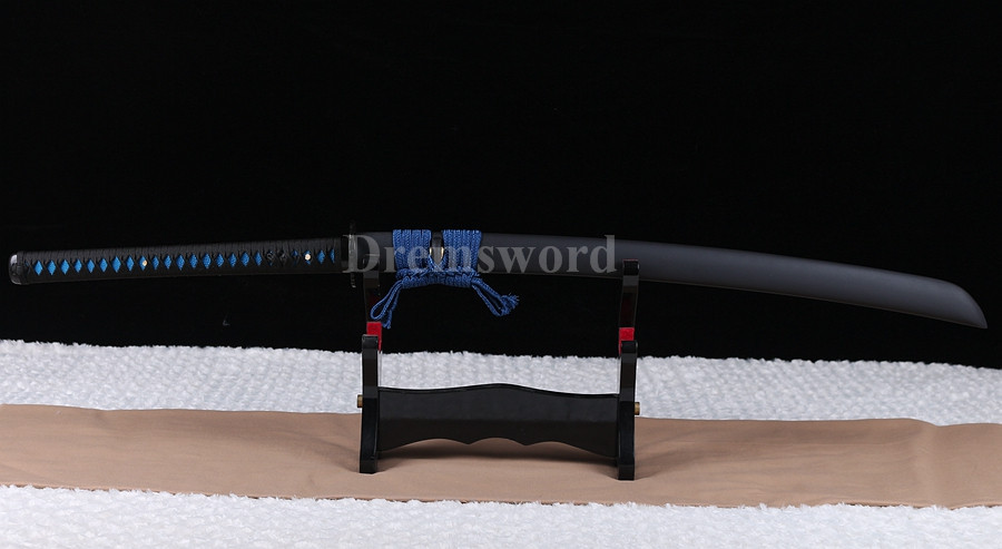 Hand forge Naginata Clay Tempered T10 steel Japanese Samurai Sword Full Tang Battle ready Razor Sharp.