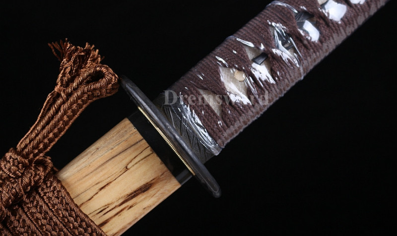 Clay Tempered T10 steel 火焰 hamon Japanese Samurai Sword Full Tang Battle ready Sharp.