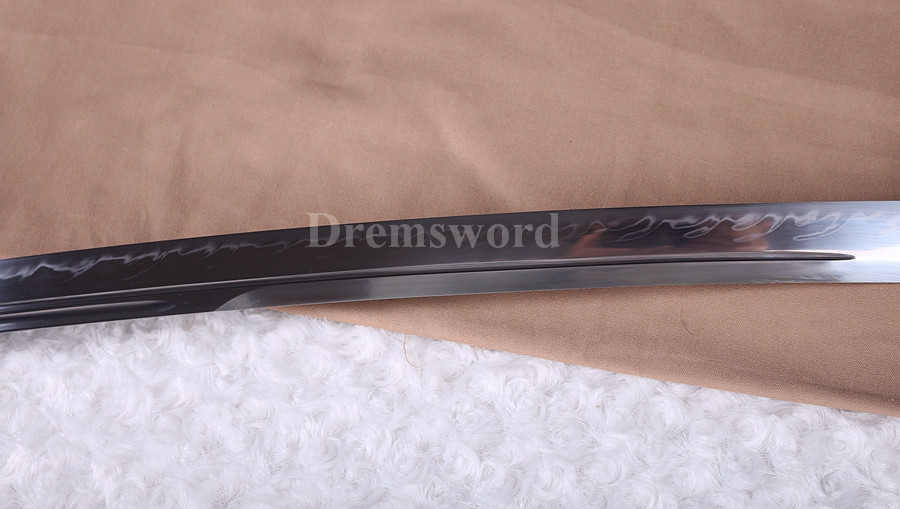 Hand forge Naginata Clay Tempered T10 steel Japanese Samurai Sword Full Tang Battle ready Razor Sharp.