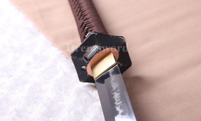 hand forge T10 steel Clay tempered Choji hamon sharp katana japanese samurai sword full tang.