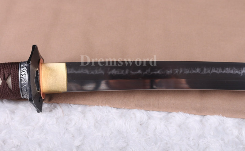 hand forge T10 steel Clay tempered Choji hamon sharp katana japanese samurai sword full tang.