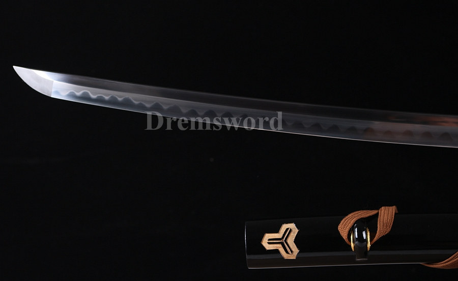 Battle ready 1095 high carbon steel clay tempered katana japanese samurai Kill Bill sword full tang sharp.