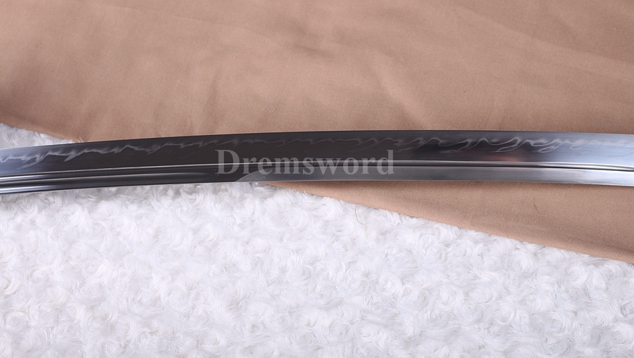 Hand forge Naginata Clay Tempered T10 steel Japanese Samurai Sword Full Tang Battle ready Razor Sharp.