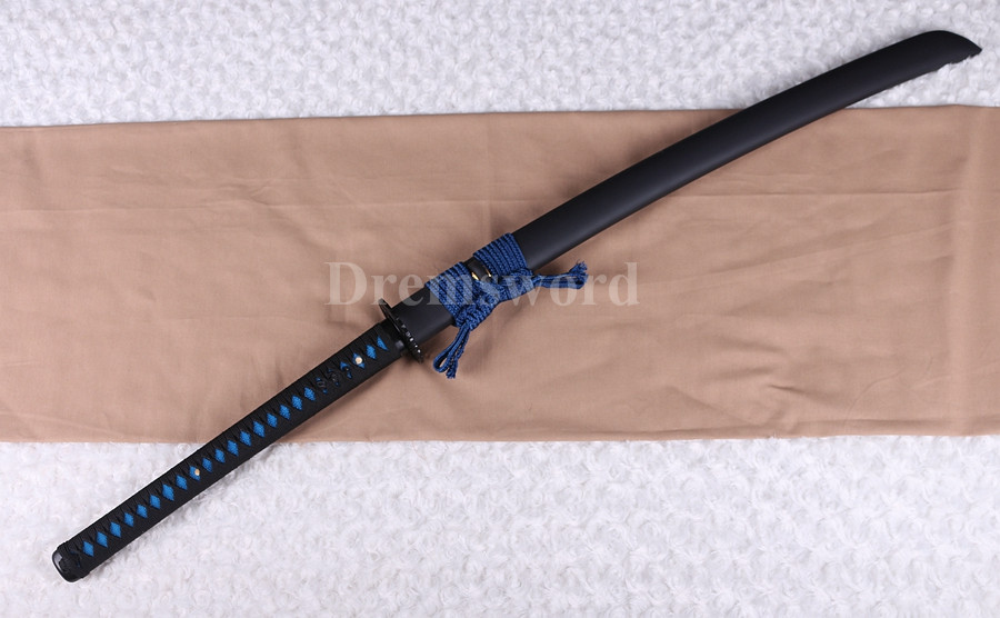 Hand forge Naginata Clay Tempered T10 steel Japanese Samurai Sword