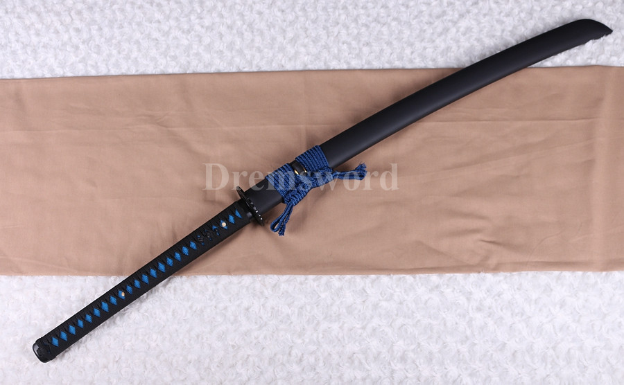 Hand forge Naginata Clay Tempered T10 steel Japanese Samurai Sword Full Tang Battle ready Razor Sharp.