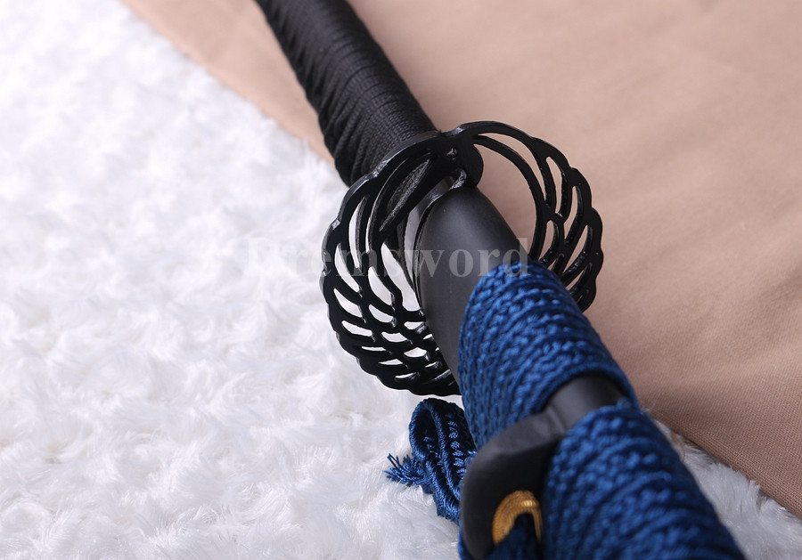 Hand forge Naginata Clay Tempered T10 steel Japanese Samurai Sword Full Tang Battle ready Razor Sharp.