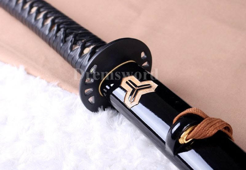 Battle ready 1095 high carbon steel clay tempered katana japanese samurai Kill Bill sword full tang sharp.