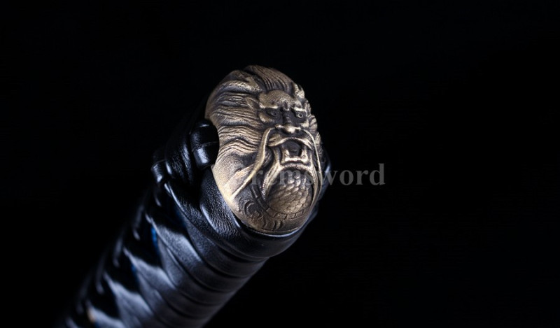 Hand Forge Naginata Clay Tempered T10 steel Japanese Samurai Sword Battle ready Razor Sharp Full Tang.