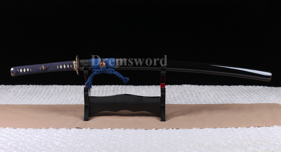 High quality Clay tempered T10 steel katana japanese samurai sword Genuine Ray skin+ox horn saya.